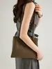 Bolso de hombro casual de moda estilo coreano, diseño simple versátil vintage, bolso tote ligero de cuero suave de color liso para mujeres y para ir al trabajo