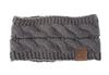 Faixa de Cabeça de Tricô Estilo Europeu e Americano para Outono e Inverno com Fio Acrílico Pontilhado Variado, Acessório de Cabelo Feminino em 21 Cores