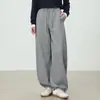 Pantalones de Chándal Americanos de Otoño con Cordón para Mujer, Holgados y Caídos, Versátiles Pantalones Casuales de Pierna Recta y Pierna Ancha