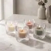 Candelabro de rayas verticales onduladas estilo chino minimalista nórdico y creativo, una decoración de mesa romántica para parejas, perfecta para sesiones de fotos