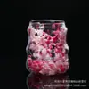Taza de Flores Secas con Forma de Nube Venta al por Mayor Transfronteriza, Taza de Beber Creativa en Espiral de Alta Estética, Taza de Doble Pared de Vidrio de Borosilicato con Flores Reales