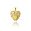 Moda Europeia e Americana Banhado a Cobre 18k Colar Feminino Formato O Pingente de Amor Moda de Nicho Pingente em Formato de Coração Estrela
