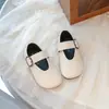 Zapatos Negros de Cuero para Niñas 2025 Primavera Nuevo Estilo Zapatos de Princesa Franceses Redondos para Niños Pequeños, Zapatos Plateados de Rendimiento