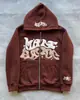 Sudadera con capucha con cremallera, estampado digital, moda Y2K Gótico Punk Hip-Hop, conector europeo y americano transfronterizo 2025