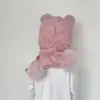Gorro y Bufanda Integrados para Niños Gorro Engrosado a Prueba de Frío Gorro de Lana Tipo Suéter Gorro Cálido de Invierno con Protección para las Orejas Gorro de Lana Tejida para Bebé