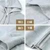 2026 Novo Outono/Inverno Cinza 500g Moletom com Capuz e Forro de Fleece Cardigan com Zíper Jaqueta Estilo Preguiçoso Cor Sólida Para Pessoas Baixas