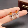 Aretes de granate natural Fanta transfronterizos para mujer, joyería de nicho de alta gama en plata 925, tamaño 6*6, venta directa de la fábrica de joyería