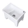 Lavabo con Balcón Lavabo de Lavandería Lavabo Integrado para Trapeador Lavabo para Trapeador Agua para Lavar Trapeador Lavabo para Trapeador Cerámico Tabla de Lavar Automática