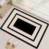 Alfombra antideslizante de baño de cuadros en blanco y negro estilo británico, alfombrilla absorbente de secado rápido para pies, resistente a las manchas de baño, fácil de cuidar, alfombrilla de suelo de tierra de diatomeas
