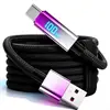 Cable de datos de carga súper rápida PD con pantalla digital en tiempo real y función de apagado automático, compatible con dispositivos Apple, Huawei, Samsung, Xiaomi, Honor y VIVO