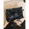 Bolso de hombro plisado de estilo ballet con lazo, nuevo, de alta calidad y moderno, bolso cruzado versátil e informal con cadena para mujer