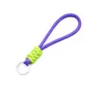 Colgante Llavero de Cuerda Trenzada de Nylon Anudada Bloque de Color Correa Corta para Teléfono Desmontable Accesorio de Correa Colgante Anti-Pérdida