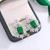 Brincos Quadrados Geométricos de Zircônia Brincos Femininos Moda Retrô Versátil 2023 Novos Brincos de Diamante