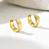 Pendientes de Acero Inoxidable de Moda Estilo Coreano con Textura de Hielo Triturado y Patrón de la Gran Muralla, Diseño Único, Accesorio Unisex