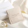 Bolsa Beige de Terciopelo de Microfibra con Solapa Bolsa para Joyería Collar Empaque Bolsa Pequeña de Tela Producto de Maquillaje Multifuncional