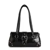 Bolso Retro Transfronterizo de Nicho para Motocicleta para Mujer 2026 Primavera Nueva Moda Bolso de Hombro con Remaches para Debajo del Brazo Bolso de Mano para Mujer