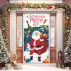 Qzbmt041-052 Amazon Natal Largura da Porta Papai Noel Boneco de Neve Decoração de Atmosfera Pano Pendurado Cortina de Porta Transfronteiriço