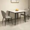 Conjunto de Mesa e Cadeiras de Pedra Quadrada para Sala de Jantar para Casa, Luxo Leve, Simples, Moderno, Mesa de Jantar Quadrada para Apartamentos Pequenos, Mesa Simples