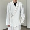 Nicho original pin metal decorativo terno jaqueta masculina de alta qualidade Primavera casual perfil terno branco marca de moda