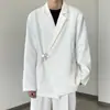 Nicho original pin metal decorativo terno jaqueta masculina de alta qualidade Primavera casual perfil terno branco marca de moda