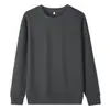 Moletom gola careca com forro de fleece 420g para o Inverno 2026 na mesma cor para homens e mulheres, plus size, corte solto, modelagem que afina, à prova de frio, adequado para uso ao ar livre