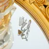 Anillo Ladrillo de Diseño Nicho de Alta Gama Lujo Accesible para Mujer Moda Europea y Americana Creativo Zirconia Chapado en Oro Anillo Abierto Ajustable