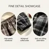 Pantalones de Forro Polar para Niños Nuevos de Otoño e Invierno Pantalones Casuales para Niños Sueltos Atractivos Estilo Coreano Cuadros Pantalones Deportivos Joggers Comercio Exterior