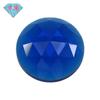 Huagang Gema Redonda Fondo Plano Cara Rosa Cristal Afilado Vidrio Azul Cristal Gema Piedra Bruta Cara Triángulo Gema de Vidrio Azul Artificial Pan Jia