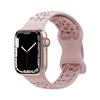 Correa de silicona transpirable con estampado de leopardo para Apple Watch iWatch Series, hebilla de mariposa, color sólido