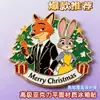 Zootopia 2 Mercancía Nick y Judy Pareja Navidad Acrílico de Alta Calidad Magnético Plano Imanes para Nevera Regalo