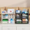 Organizador de remédios tipo gaveta para casa, caixa de armazenamento em camadas para medicamentos, para mesa de cabeceira ou de trabalho, um item essencial para manter os medicamentos essenciais em casa