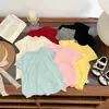 Camiseta Dulce y Energética para Niñas con Mangas Volantes, Top de Verano para Bebé con Costilla y Volantes sin Mangas, Camiseta Interior Linda para Niños Pequeños