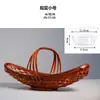 Cesta de arreglo floral tejida en bambú retro de mano cesta de flores rociadas adorno Zen recipiente chino para arreglo floral Ikebana tubo de bambú