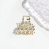 Nueva y elegante pinza pequeña de aleación de lujo con perlas de imitación y diamantes de imitación para el flequillo, pinza para el pelo, media pinza, accesorios para el cabello