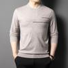 Suéter Fino Yingao Transfronteiriço Masculino Novo Outono Gola Redonda Jacquard Manga Longa Malha Camisa Base Top