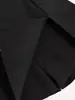Saia preta em formato A para irmã gordinha 2024 outono nova plus size feminina cintura alta slim Joker shorts saia calça