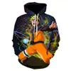 Sudadera Serie Ninja Tendencia de Animación Impresión Digital 3D Traje de Béisbol Manga Larga Dibujos Animados Sudadera para Hombre