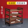 Estante de almacenamiento portátil multifuncional para herramientas de pinceles de arte de madera de haya, carrito de pintura empujado a mano, gabinete de pintura
