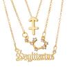 Conjunto de Colares com os Doze Signos do Zodíaco com Escrita Cursiva e Padrões Astrológicos, Corrente de Clavícula em Camadas, Capricórnio, Touro, Peixes, Joias de Pescoço para Mulheres