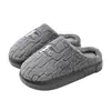 Pantuflas de algodón de talla extragrande, con suela gruesa y forro de felpa para hombres y mujeres, nuevo estilo invierno 2026, pantuflas de interior antideslizantes y cálidas