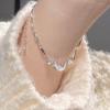 Pulsera de Luna de Plata Esterlina S925 para Mujer Estilo Elegante Ins Lujo Accesible Diseño Nicho de Alta Gama Nácar Blanco Zirconia
