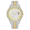 Missfox Nueva Tendencia Europea Moda Impermeable Hip Hop Completo de Diamantes Pulsera de Reloj para Hombre Venta Directa de Fábrica