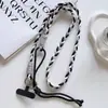 Correa de Teléfono Cruzada de Moda Colorida Nueva Anti-Pérdida Duradera Cuerda Trenzada de Tres Hilos Cordón con Forma de Corazón para Mujeres