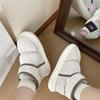 Botas de nieve de suela gruesa para mujer, combinan con todo, invierno, forradas de vellón, engrosadas, 2023, nuevas, populares en línea, moda popular, cálidas, antideslizantes, zapatos acolchados de algodón