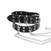 Cross-border New Punk Belt Mulheres Decorativo All-match Moda Cadeia Laser Calça Belt Air Eye Cinturão Largo Feminino