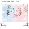 Kit Festa Revelação de Gênero Ursinho Menino ou Menina Azul Rosa Batizado Pratos de Papel Copos de Papel Toalha Balões Decorações