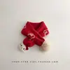 Bufanda Roja de Año Nuevo para Bebé Otoño e Invierno Gruesa Cálida Tejida para Cuello para Hombres Mujeres y Niños Bufanda de Cuello a Prueba de Viento Navideña