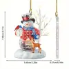 Navidad Transfronteriza Acrílico Nuevo Mochila Espejo Retrovisor de Coche Plano Decoración Fiesta Muñeco de Nieve Reno Colgante