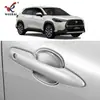 Adecuado para Toyota 21 Corolla Cross Manija de Tazón de Puerta Modificada Decoración de Puerta Pegatina Protectora Tira Brillante de Tazón de Puerta