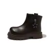 Botines Cortos para Niñas Botas de Moda tipo Martin 2026 Nuevos Botines de Piel Suave para Niños Otoño/Invierno Botas de Piel Elegantes para Niñas Grandes de Otoño